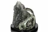 Silvery Quartz Formation With Wood Base - Uruguay #121305-1